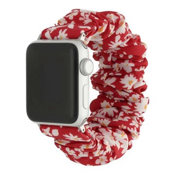 Apple Watch bandje Bloomsy - scrunchie - nylon - bloemen, Verzenden, Nieuw