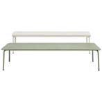 Serax August Tuinset: Lage Aluminium Tafel Groen + Bankje –, Tuin en Terras, Ophalen of Verzenden, Nieuw, Aluminium, Tuinset