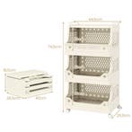 LIVSK Rolkoffer voor de Was - Stapelbaar met 2 Open Vakken -, Verzenden, Nieuw