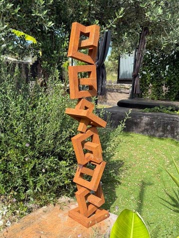 Ana Lucia B.M - Sculpture Corten - XXL - NO Reserve