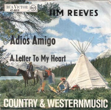 vinyl single 7 inch - Jim Reeves - Adios Amigo / A Letter..., Cd's en Dvd's, Vinyl Singles, Verzenden, Zo goed als nieuw, 7 inch