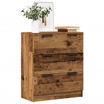 vidaXL Dressoir 60x30x70 cm bewerkt hout oud houtkleurig, Huis en Inrichting, Kasten | Dressoirs, Verzenden, Nieuw, 50 tot 100 cm
