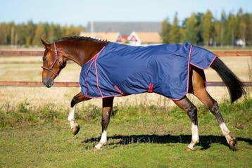 Kerbl Paardendeken RugBe Protect - marine/rood - 145 cm, Dieren en Toebehoren, Verzenden, Nieuw