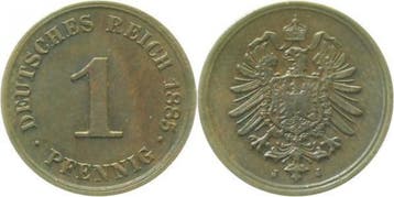 Duitsland 1 Pfennig 1885j vz J 001, Verzenden