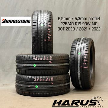 225/40/19 93W MO Bridgestone zomerbanden 6,5/6,3mm profiel, Auto-onderdelen, Banden en Velgen, 19 inch, Gebruikt, Ophalen of Verzenden