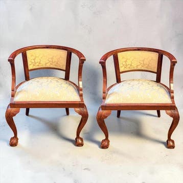 Estilo Chippendale - Fauteuil (2) - Walnoot - Poten met