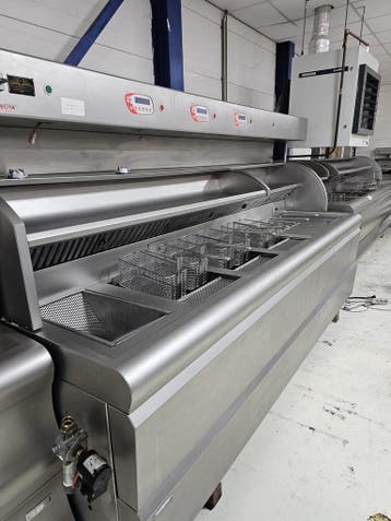 Gereviseerde Perfecta bakwand friteuse VR 3x 2 mand ABM+Bkpl, Zakelijke goederen, Ophalen of Verzenden, Gebruikt