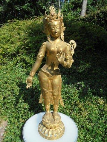 Tibetaanse bodhisattva / Tara - Brons, Messing