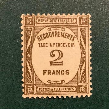 Frankrijk 1927 - Strafport : 2 Fr sepia - MNH - Michel 62, Gestempeld