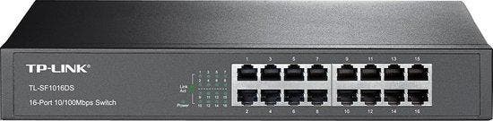 TP-Link TL-SF1016DS - Netwerk Switch - Unmanaged, Computers en Software, Netwerk switches, Verzenden