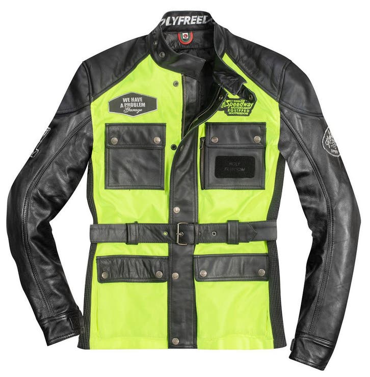 HolyFreedom Quattro Vision Zwart Geel Leren/Textiele, Motoren, Kleding | Motorkleding, Heren, Nieuw met kaartje, Jas | textiel