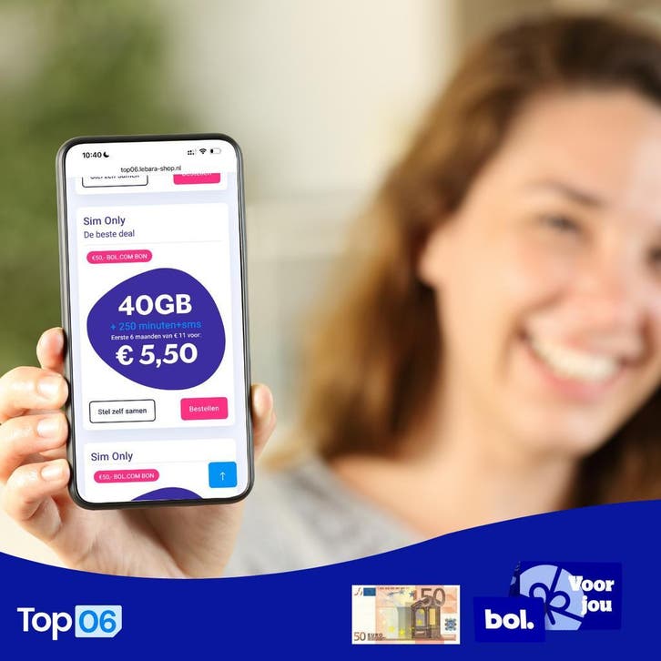 Sim only 40GB nu voor €3,30 per maand - KPN netwerk, Telecommunicatie, Prepaidkaarten en Simkaarten, Simkaart, Nieuw, Overige providers
