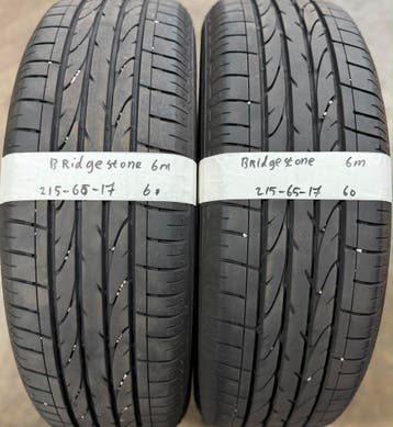 2x 215-65-17 Bridgestone Zomer 2x 6mm €60 Per Band 215 65 17, Ophalen, 17 inch, Band(en), Personenwagen