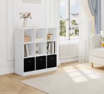 Nieuwe Stellingkast van Wit Hout - Kubus Boekenkast 9 Vakken, Verzenden, Nieuw