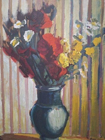 Janos P. Bak (1913-1981) - Bunter Blumenstrauß, Antiek en Kunst, Kunst | Schilderijen | Klassiek