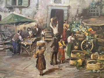 Giuseppe Giardiello (1877-1920) - Al mercato, Antiek en Kunst