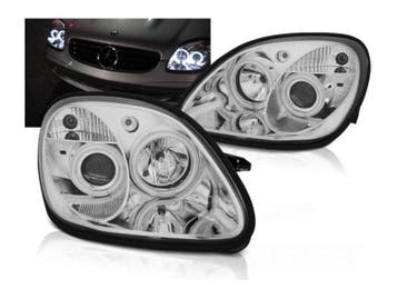 Koplampen Angel Eyes Chrome edition geschikt voor Mercedes, Auto-onderdelen, Verzenden, Nieuw, Mercedes-Benz