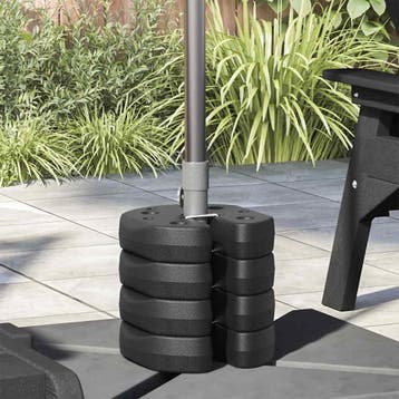 vidaXL Prieelgewichten 4 st 220x50 mm beton zwart, Tuin en Terras, Verzenden, Nieuw