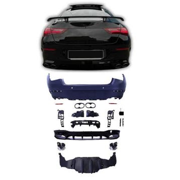 Achterbumper met diffuser voor mercedes cla c118 met pdc, Nieuw