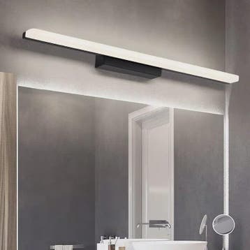 Moderne LED Spiegelverlichting Wandlamp - RVS Zwart/Zilver, Huis en Inrichting, Verzenden, Nieuw