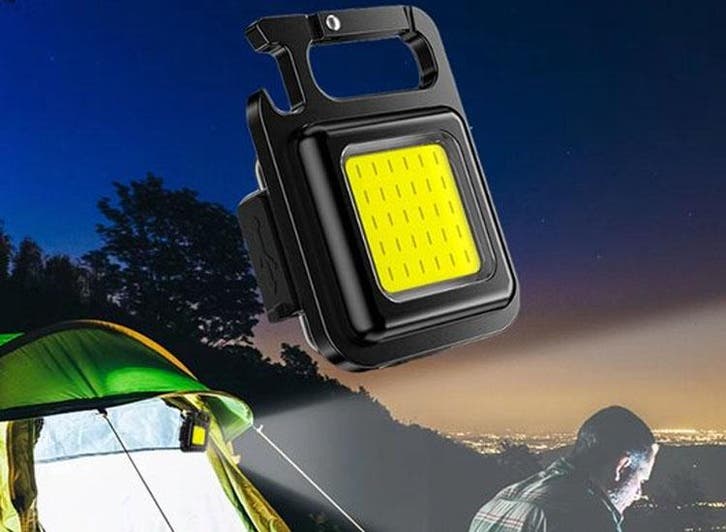 Hofftech Sleutelhanger zaklamp - COB LED - Oplaadbaar, Verzamelen, Sleutelhangers, Nieuw, Verzenden