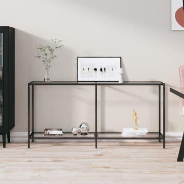 vidaXL Wandtafel 160x35x75,5 cm gehard glas transparant, Verzenden, Nieuw, Glas