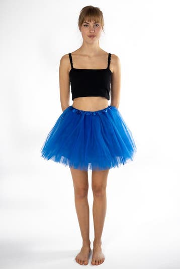 KIMU® Tutu Konings Blauw Tule Rokje XS S 140 146 152 158 164, Ophalen of Verzenden, Nieuw, Maat 34 (XS) of kleiner, Carnaval