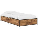 vidaXL Bedframe Oud hout 80 x 200 cm Bewerkt hout, Huis en Inrichting, Slaapkamer | Bedden, Verzenden, Nieuw, Bruin, Hout