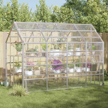 vidaXL Plantenafdekking met zeilringen 3x6 m PVC, Verzenden
