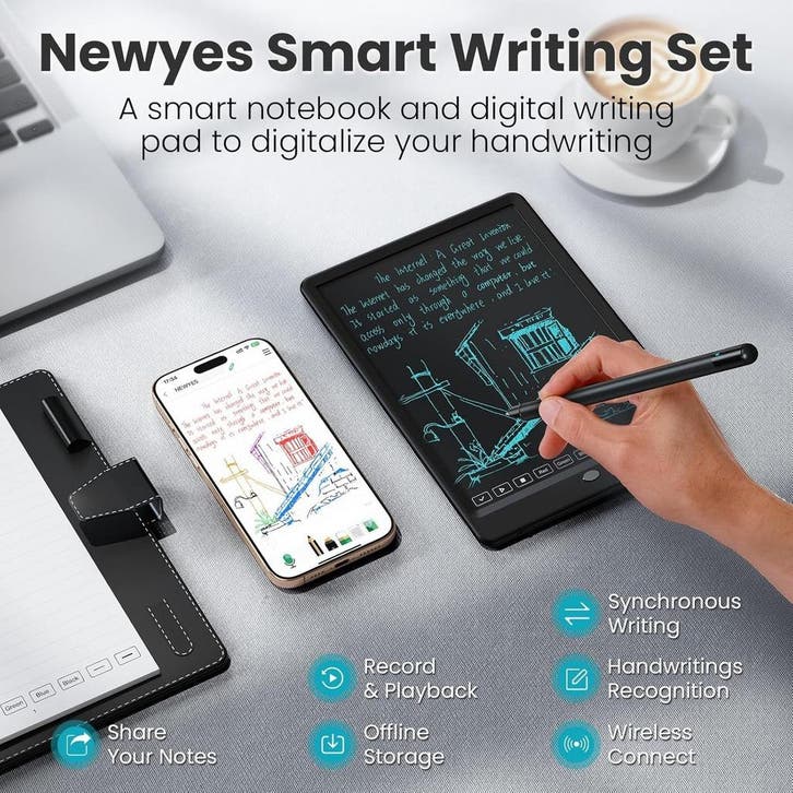 Digitale tekenset | Bluetooth & OCR | 53% Korting, Computers en Software, Tekentablets, Draadloos, Nieuw, Ophalen of Verzenden