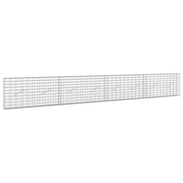 vidaXL Gabion met 5 mm Draad en 5x10 cm Gaas 400x10x50 cm, Verzenden, Nieuw, IJzer