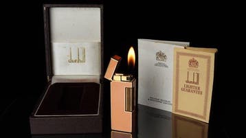 Dunill - Lacquer Pattern Rollagas Lighter - Zonder, Nieuw