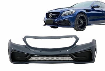 Voorbumper Mercedes W205 S205 C63 Zwart, Ophalen of Verzenden, Nieuw