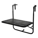 Balkontafel | Gardalux | 60 x 43 cm (Inklapbaar, Zwart), Verzenden, Nieuw