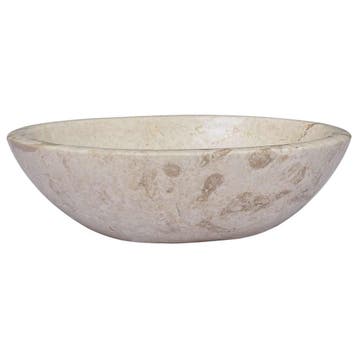 vidaXL Gootsteen 53x40x15 cm marmer crèmekleurig, Doe-het-zelf en Verbouw, Verzenden, Nieuw