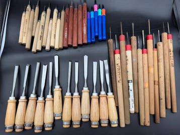 Werkgereedschap Vintage - Japanse houtsnijgereedschappen