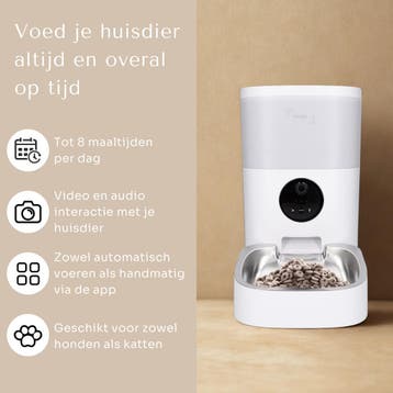 Voerautomaat PRO met full HD camera – enkele kom – wit, Verzenden, Nieuw