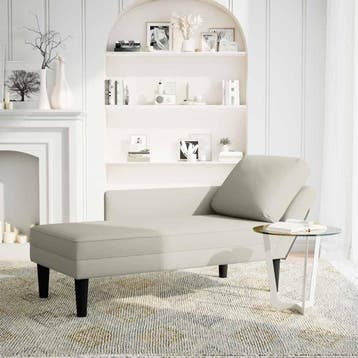 vidaXL Chaise longue met kussen&rechterarmleuning fluweel, Verzenden, Nieuw