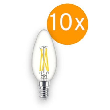 10 stuks Philips LED Kaarslamp E14 2.5W/827-822 340lm Hel..., Ophalen of Verzenden, Nieuw