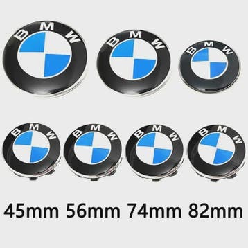 Set van 7 BMW 3D Logo Wielnaafdoppen - Universeel compatibel, Verzenden, Nieuw