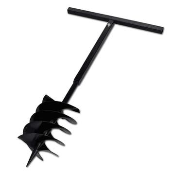 vidaXL Grondboor met handvat en schroefkop 200 mm (zwart), Verzenden, Nieuw