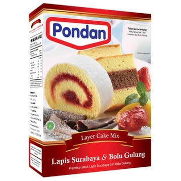 Pondan Layer Cakemix Lapis Surabaya 400g, Verzenden, Nieuw