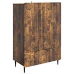 vidaXL Dressoir met lade Gerookt eiken 66 x 34,5 x 97 cm, Verzenden, Nieuw, Overige houtsoorten, Minder dan 50 cm
