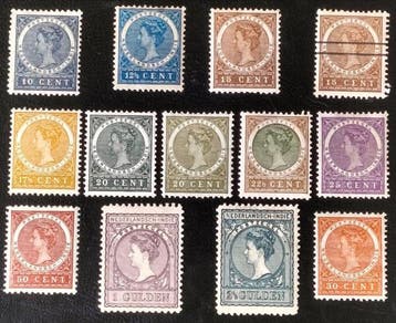 Nederland 1903/1912 - Koningin Wilhelmina - Nvph 48/57 +, Postzegels en Munten, Gestempeld