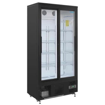 Drankenkoeling | 490L | Zwart | +2°C/+8°C | Statisch +, Verzenden, Nieuw in verpakking