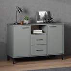 vidaXL Dressoir met metalen poten OSLO 113x40x77 cm, 100 tot 150 cm, Verzenden, Nieuw, 25 tot 50 cm