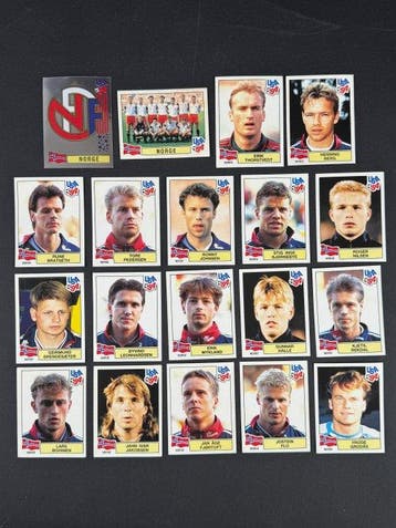 1994 Panini USA 94 World Cup, Norway: complete team #340/358, Nieuw