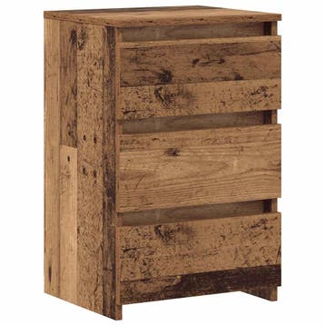 vidaXL Nachtkastjes 2 st 40x35x62,5 cm bewerkt hout oud, Verzenden, Nieuw, Hout