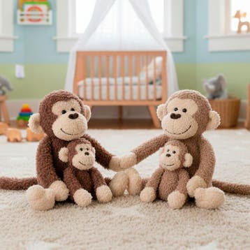 Aapie Aap Knuffel Haken - Groot en Klein - Haakpret Anja T, Ophalen of Verzenden, Nieuw