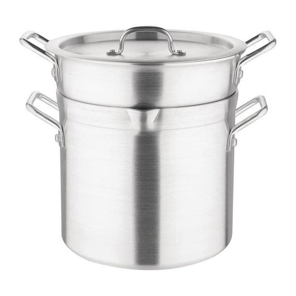 aluminium pan met au bain marie inzet | 10L | 27,5(Ø)cm, Zakelijke goederen, Horeca | Overige, Verzenden